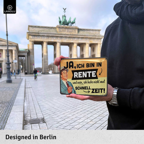 Blechschild Rente