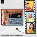 Blechschild Rente Frau