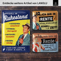 Blechschild Rente Frau