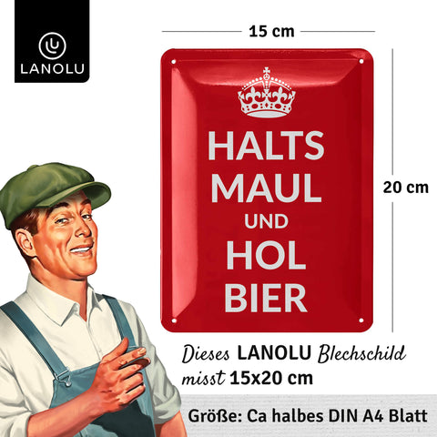 Blechschild Hol Bier