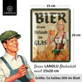 Blechschild Bier Urlaub