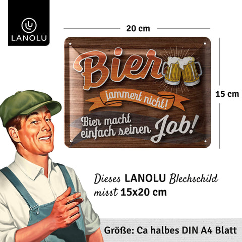 Blechschild Bier jammert nicht