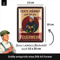 Blechschild Echte Männer Feuerwehr