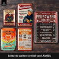 Blechschild Echte Männer Feuerwehr