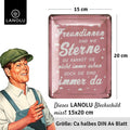 Blechschild Freundinnen sind wie Steine