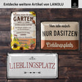Blechschild Gartenarbeit Yoga