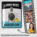 Blechschild Lange rede kurzer gin