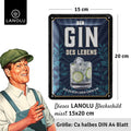 Blechschild Gin des Lebens