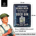 Blechschild Reinen Wein oder Gin