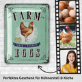 Blechschild Farm eggs