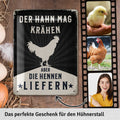 Blechschild Hennen liefern
