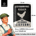 Blechschild Hennen liefern