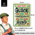 Blechschild Hunde streicheln grün 