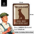 Blechschild Tor schließen Hund
