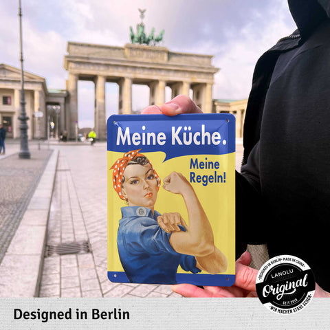Blechschild Meine Küche