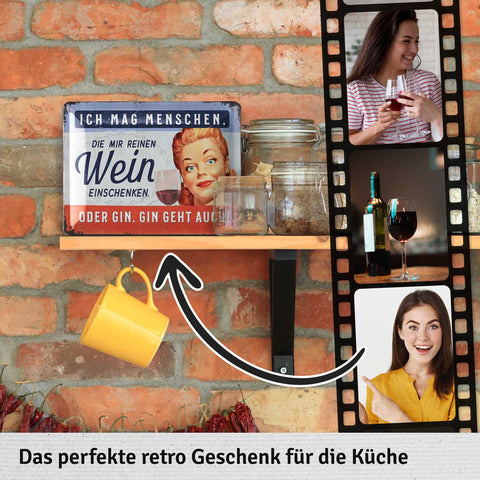 Blechschild Ich mag Menschen