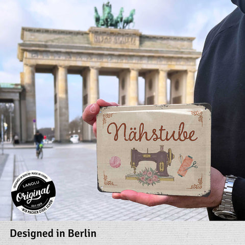 Blechschild Nähstube