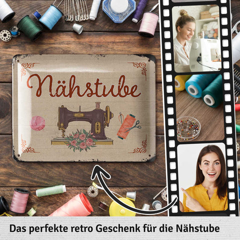 Blechschild Nähstube