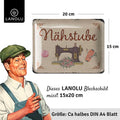 Blechschild Nähstube
