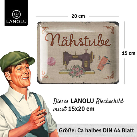 Blechschild Nähstube