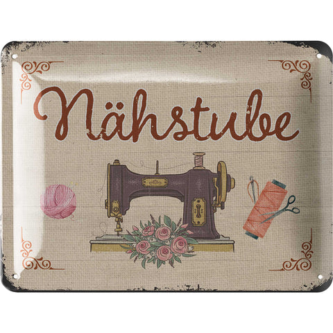 Blechschild Nähstube