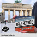 Blechschild Opas Service