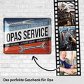 Blechschild Opas Service