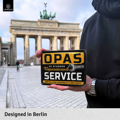 Blechschild Opas Service & Reperatur