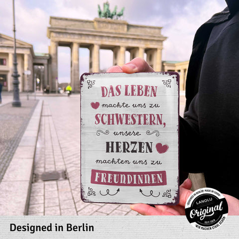 Blechschild Schwestern und Freundinnen