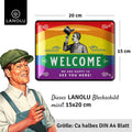 Blechschild Welcome bunt