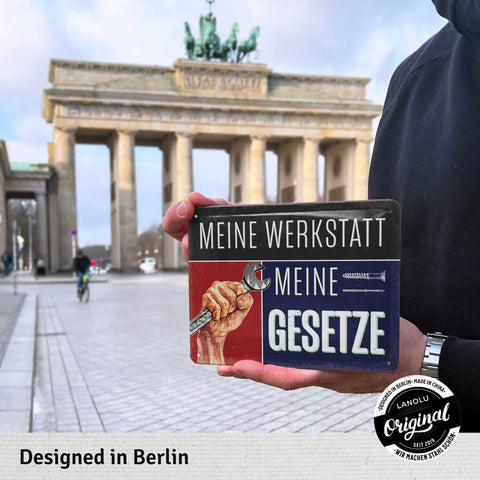 Blechschild  Meine Werkstatt