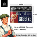 Blechschild  Meine Werkstatt