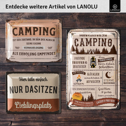 Blechschild Camping