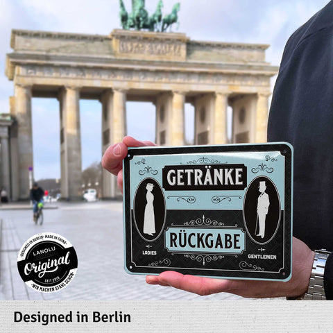 Blechschild Getränkerückgabe