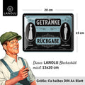 Blechschild Getränkerückgabe