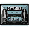 Blechschild Getränkerückgabe