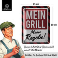 Blechschild Mein Grill Meine Regeln