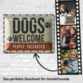 Blechschild Dogs welcome