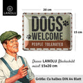 Blechschild Dogs welcome