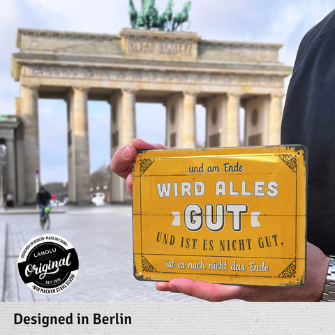 Blechschild Wird alles gut 