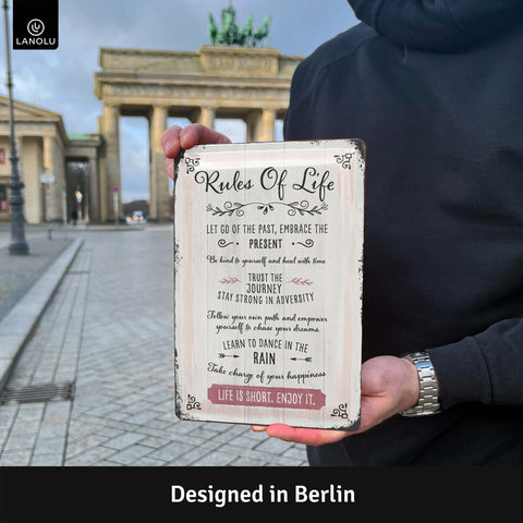 Blechschild Rules Of Life