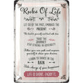 Blechschild Rules Of Life