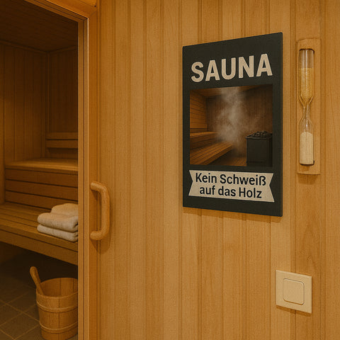 Sauna kein Schweiß Blechschild