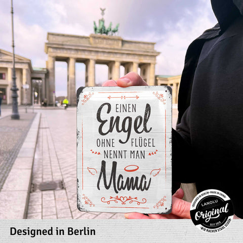 Blechschild Engel Mama
