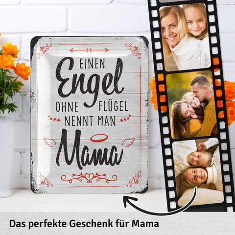 Blechschild Engel Mama