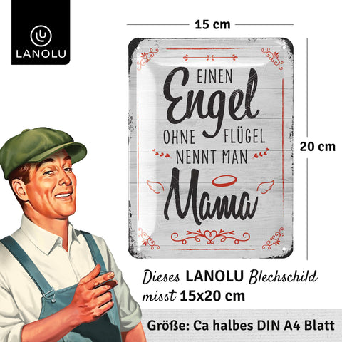 Blechschild Engel Mama