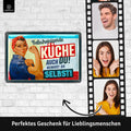 Blechschild Selbstreinigende Küche