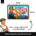 Blechschild Selbstreinigende Küche