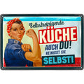 Blechschild Selbstreinigende Küche