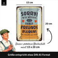 Blechschild Freunde bleiben